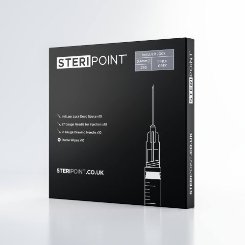 STERIPOINT™ 27G 1″ Grey All-In-One Cycle Pack (1ml Barrel)